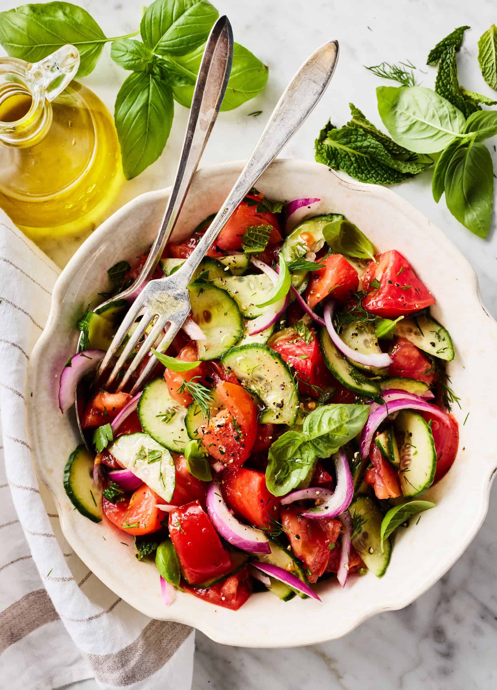 Cucumber tomato salad
