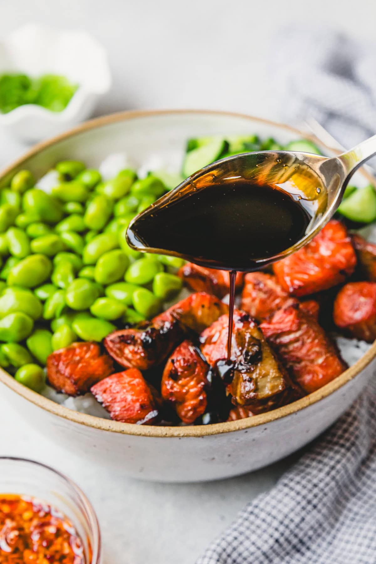 Air Fryer Teriyaki Salmon Bowls