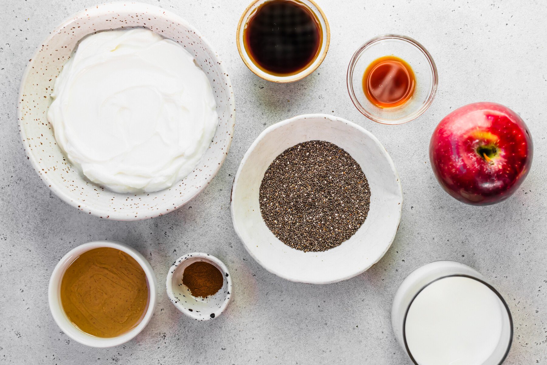 Apple Chia Seed Pudding ingredients
