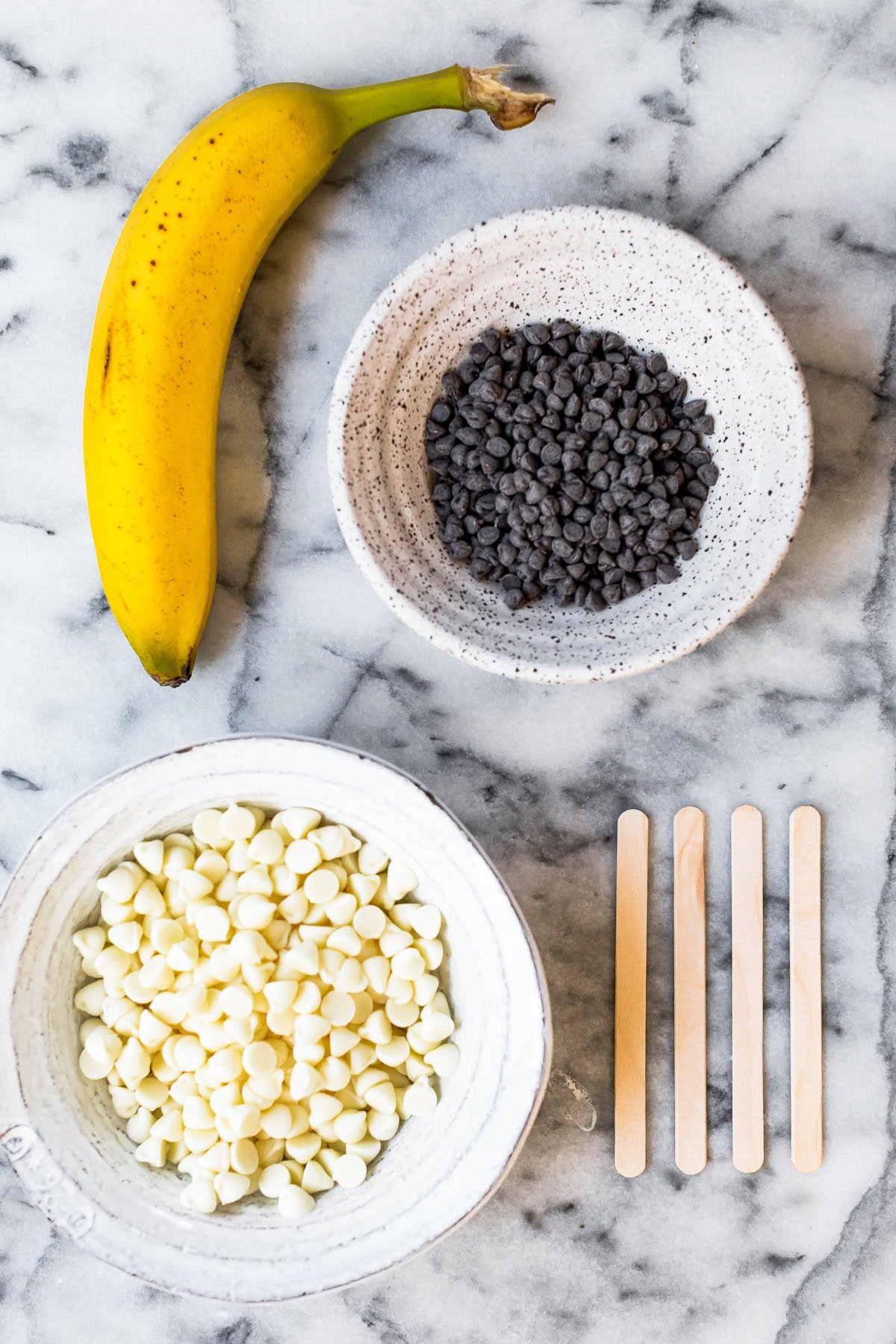 Frozen Banana Ghost Pops