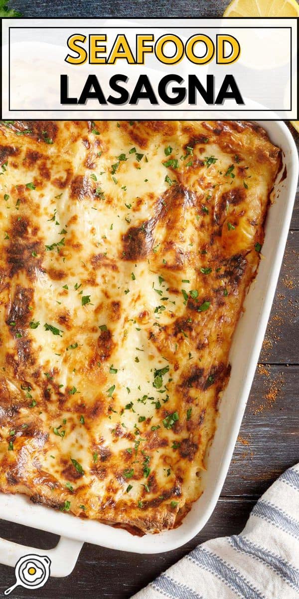 seafood lasagna pin image