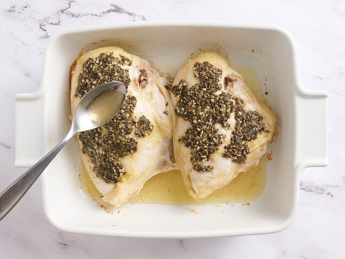 A spoon to basting chicken with butter.