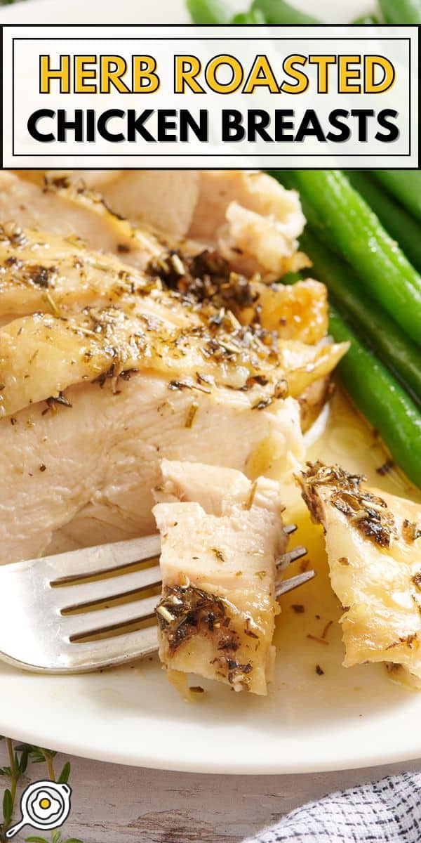 oven roasted chicken breasts pin image