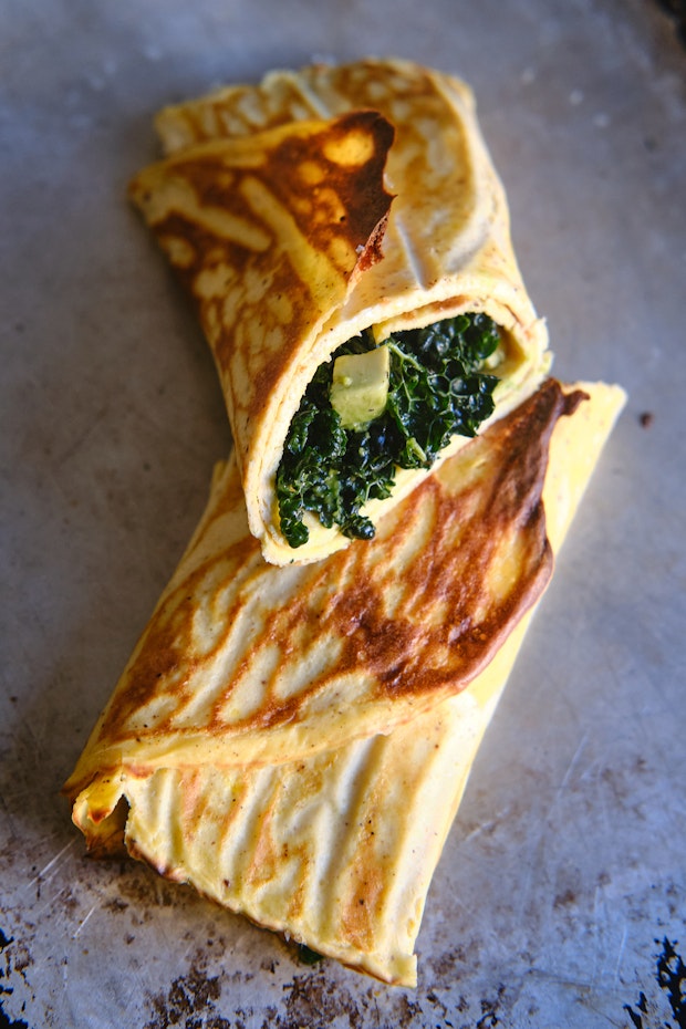 Cottage cheese wraps on a plate